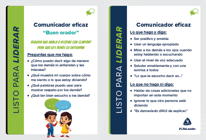 LL Action Card Elementary - Effective Communicator - Spanish